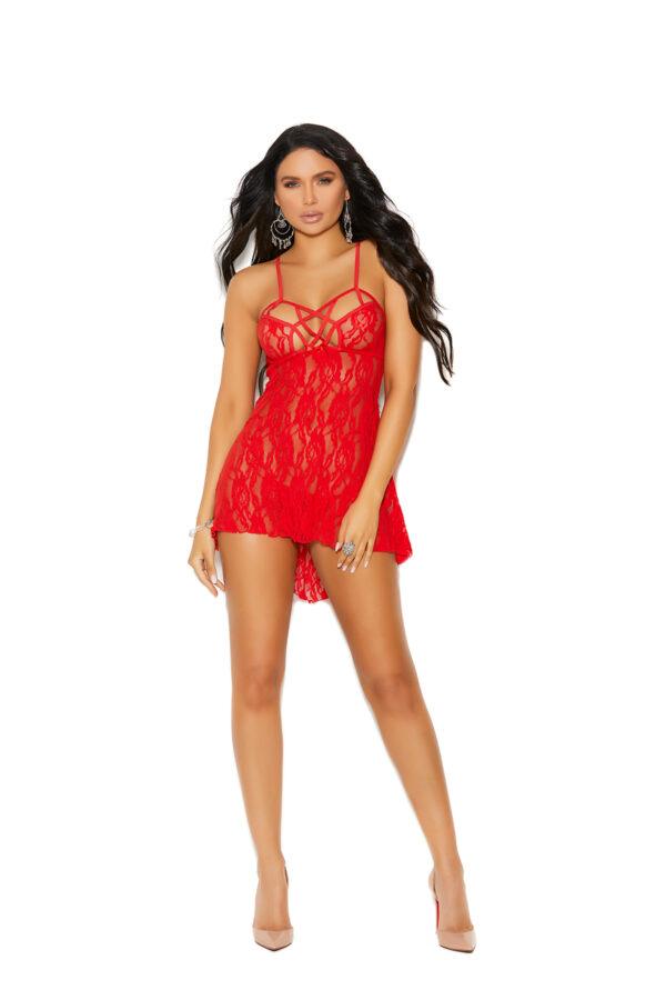 Lace Babydoll and Matching G-string. - 12037