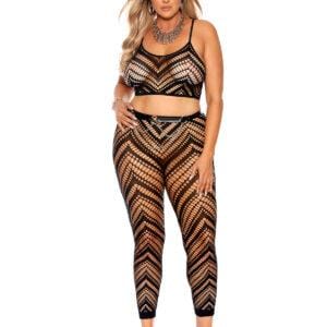 Zig Zag Crochet Net Cami Top and Matching… - 12082Q