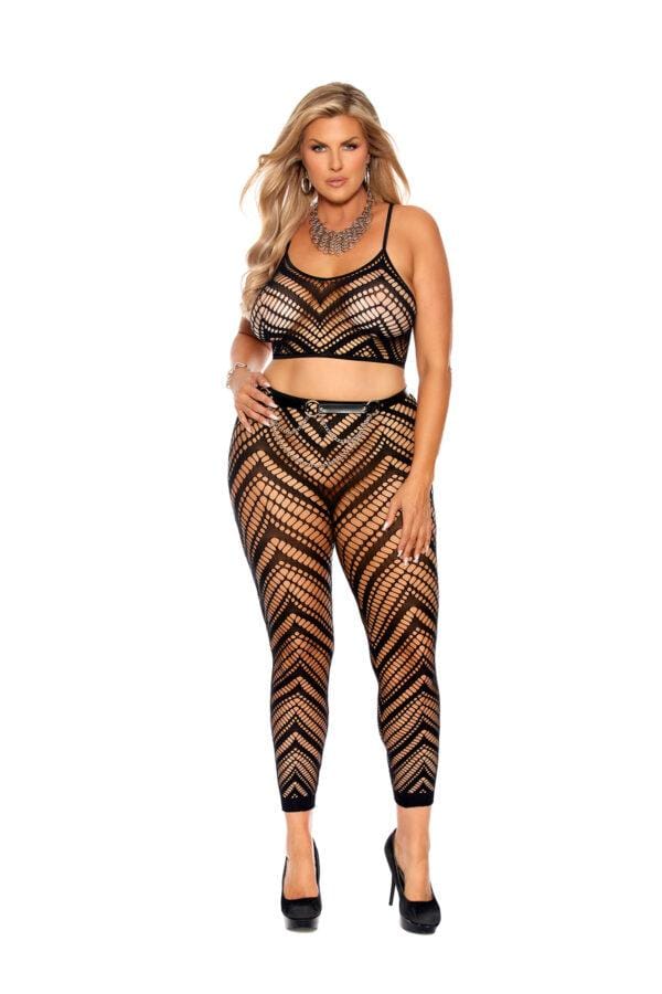 Zig Zag Crochet Net Cami Top and Matching… - 12082Q