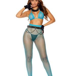 Diamond Net String Bra Top and Matching Leggings. - 12092