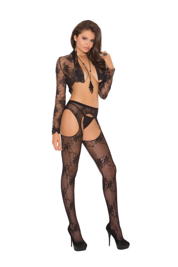 Lace Suspender Pantyhose. - 1895Q