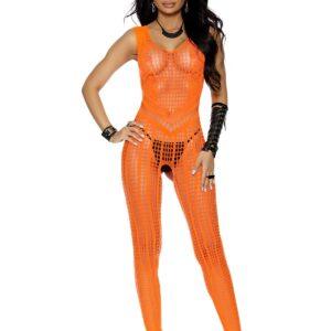 Crochet Footless Bodystocking with Open Crotch. – 81339NO - 81339NO
