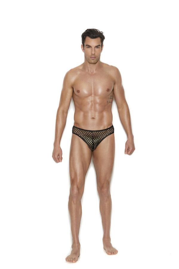 Men's Fishnet Thong Back Brief. - 82928