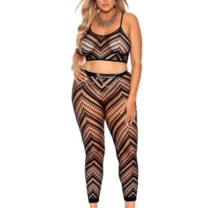 Zig Zag Crochet Net Cami Top and Matching… - 12082Q