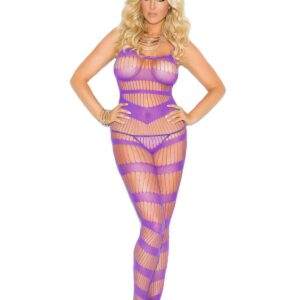 Strappy Bodystocking with Open Crotch. - 1658Q